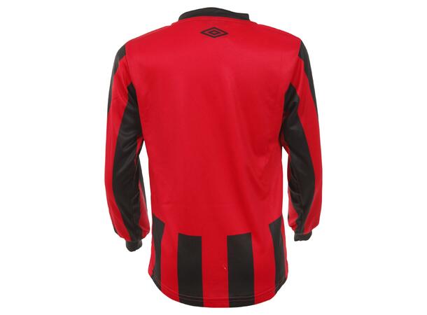 UMBRO Certi Strip Jsy LS J Rød/Sort 164 Stripet teknisk spillertrøye 